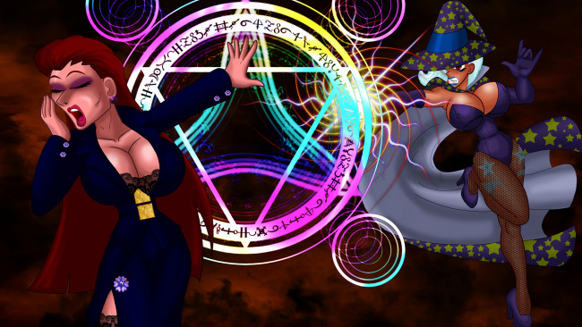 Обои картинки фото разное, арты, девушки, магия, фон