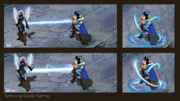 Картинка видео+игры league+of+legends karma магия rakan