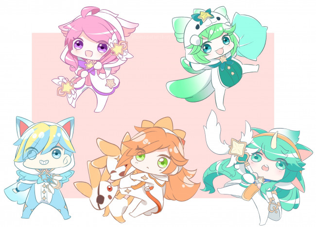 Обои картинки фото видео игры, league of legends, персонажи, чиби