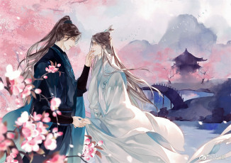 Картинка аниме the+husky+and+his+white+cat+shizun хаски и его учитель белый кот