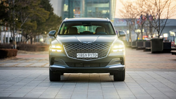 Картинка genesis+gv80 автомобили genesis светлый свет город улица