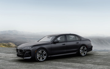 Картинка 2023+bmw+7+m+sport автомобили bmw bmw7 2023 вид спереди новый черный бмв 7 xdrive m sport g70 немецкие 760i седан премиум класс