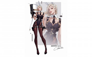 Картинка аниме оружие +техника +технологии девушка ушки