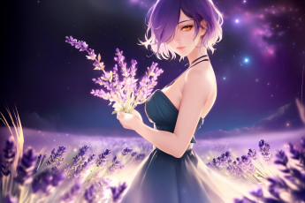 Картинка аниме unknown +другое+ нейросети графика нейроарт ai art нейронные сети рисунки нейро искусство девушка