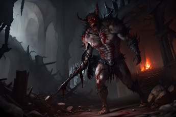 Картинка фэнтези демоны нейросети графика нейроарт ai art нейронные сети рисунки нейро искусство