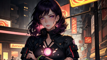 Картинка аниме город +улицы +интерьер +здания нейросети графика нейроарт ai art нейронные сети рисунки нейро искусство девушка