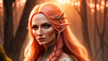 Картинка фэнтези эльфы нейросети графика нейроарт ai art нейронные сети рисунки нейро искусство