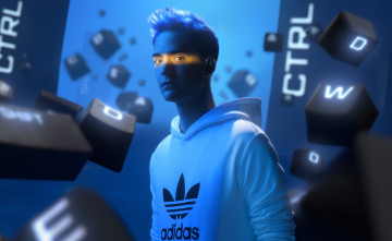 обоя мужчины, - креатив,  косплей, ninja, youtuber, ричард, тайлер, блевинс, нинзя, стример, блогер, киберспортсмен