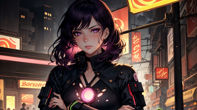 Обои картинки фото аниме, город,  улицы,  интерьер,  здания, нейросети, графика, нейроарт, ai, art, нейронные, сети, рисунки, нейро, искусство, девушка