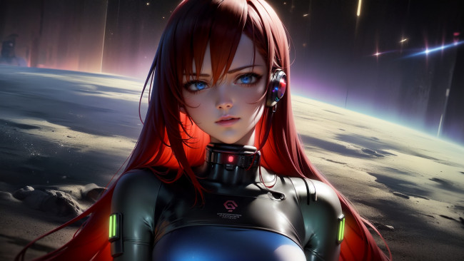 Обои картинки фото аниме, оружие,  техника,  технологии, нейросети, графика, нейроарт, ai, art, нейронные, сети, рисунки, нейро, искусство, девушка