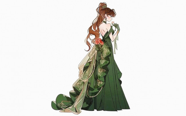 Обои картинки фото аниме, sailor moon, девушка, платье