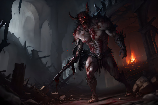 Обои картинки фото фэнтези, демоны, нейросети, графика, нейроарт, ai, art, нейронные, сети, рисунки, нейро, искусство