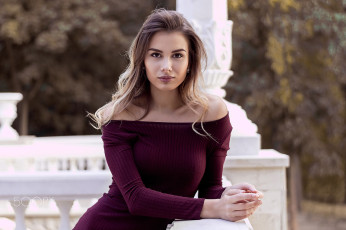 Картинка маргарита+челнокова девушки портрет блондинка смотрит на зрителя платье карие глаза