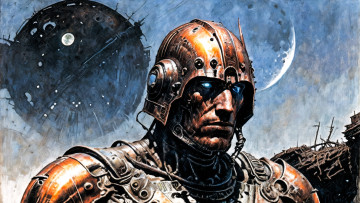 Картинка фэнтези роботы +киборги +механизмы нейросети графика нейроарт ai art нейронные сети рисунки нейро искусство нейрографика graphics neuroart neural networks drawings neuro neurography