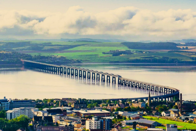 Обои картинки фото tay bridge, dundee, scotland, города, - мосты, tay, bridge