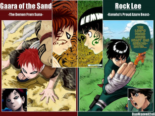 Картинка rock lee and gaara аниме naruto