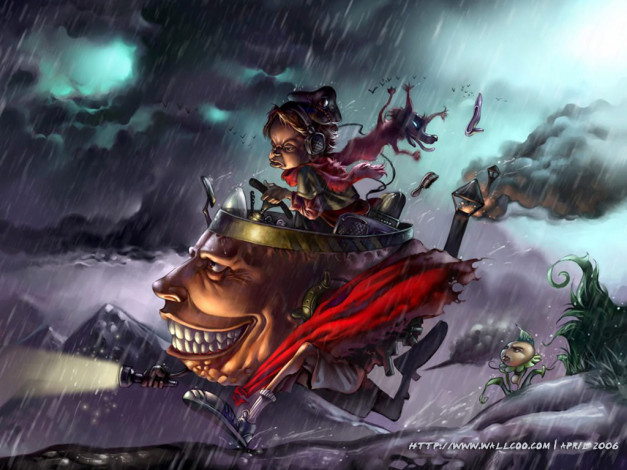 Обои картинки фото cg, фэнтези, роботы, киборги, механизмы