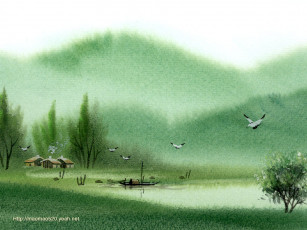 Картинка рисованные природа