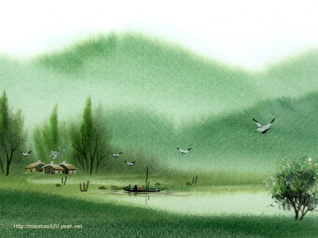 Обои картинки фото рисованные, природа