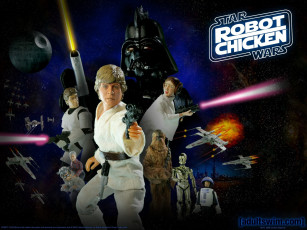 обоя робоцып, звездные, войны, мультфильмы, robot, chicken, star, wars