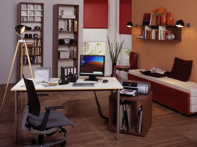 Обои картинки фото интерьер, кабинет, библиотека, офис