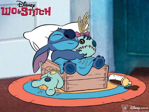 Обои картинки фото мультфильмы, lilo, stitch
