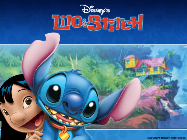 Обои картинки фото мультфильмы, lilo, stitch