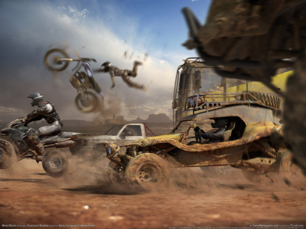Обои картинки фото видео, игры, motorstorm