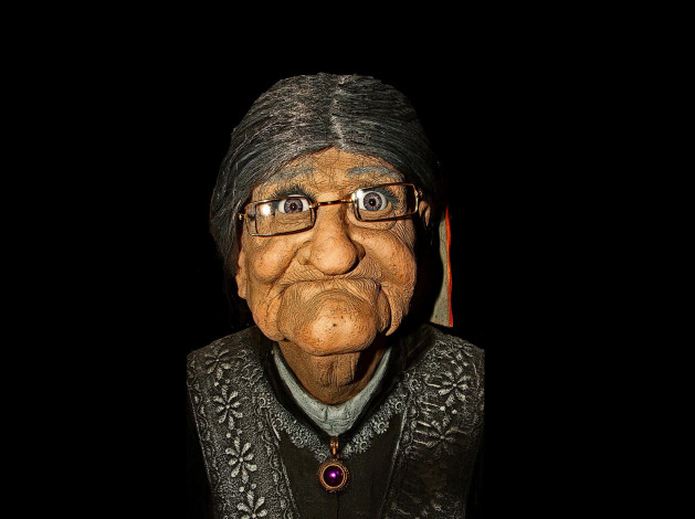 Обои картинки фото 3д, графика, humor, юмор, старушка