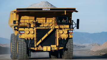 Картинка caterpillar 793d техника строительная самосвал мощный