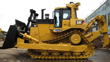Картинка caterpillar d9t техника бульдозеры бульдожер строительный дорожный