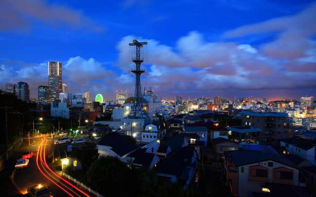 Обои картинки фото города, огни, ночного, город, свет, ночь, osaka