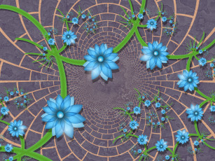 Картинка 3д графика flowers цветы фон узор цвета лепестки