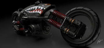 Картинка мотоциклы customs пулемет