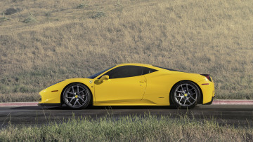 Картинка автомобили ferrari 458 supercar yellow