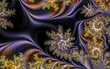 Картинка 3д графика fractal фракталы фон цвет узор
