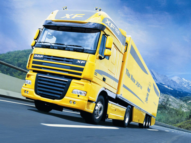 Обои картинки фото daf, xf, 105, автомобили, trucks, nv, седельные, тягачи, шасси, автобусы, нидерланды
