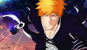 Картинка аниме bleach shinigami sword katana vasto lorde kurosaki ichigo tensa zangetsu bankai