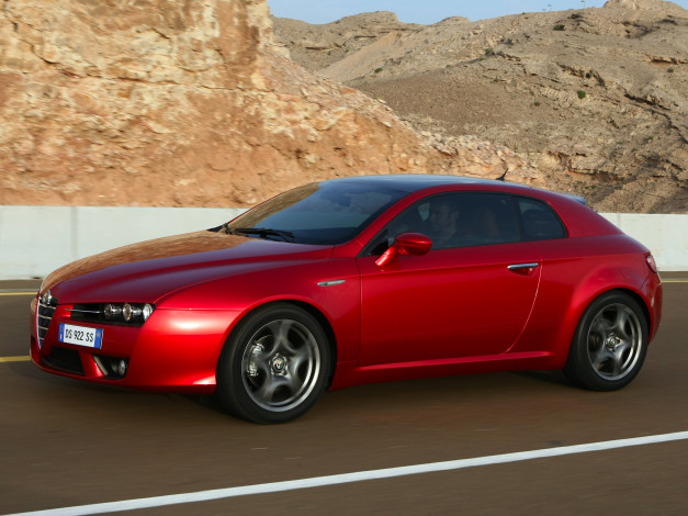 Обои картинки фото автомобили, alfa romeo, alfa, romeo, красный, brera, 939d