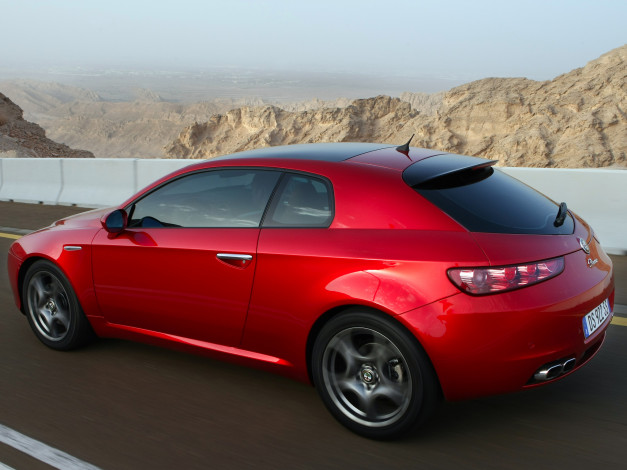 Обои картинки фото автомобили, alfa romeo, красный, 939d, brera, alfa, romeo