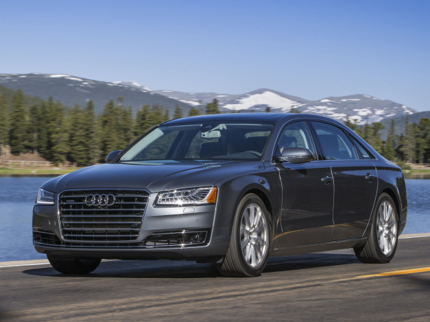 Обои картинки фото автомобили, audi, quattro, l, 4-0t, a8, 2014г, d4, us-spec