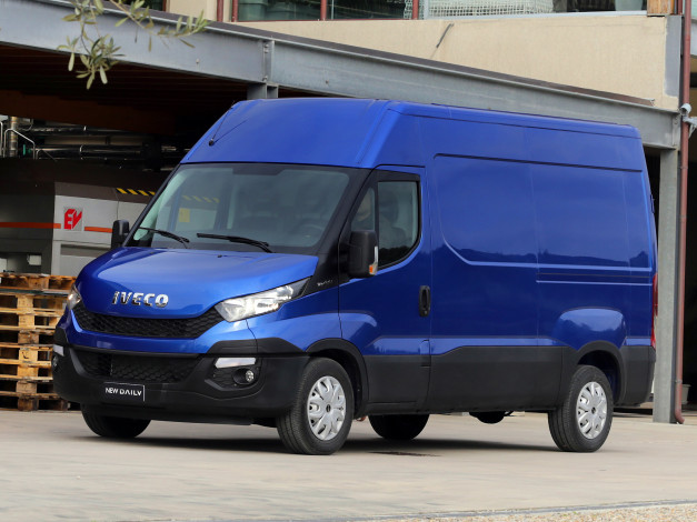Обои картинки фото автомобили, iveco, синий, 2014, van, daily