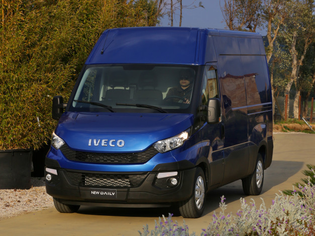 Обои картинки фото автомобили, iveco, синий, 2014, van, daily