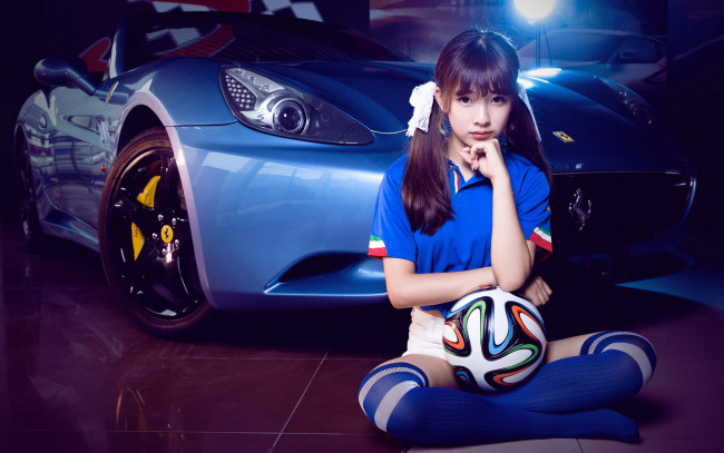 Обои картинки фото автомобили, авто с девушками, автомобиль, девушка, азиатка