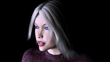 Картинка 3д+графика портрет+ portraits фон взгляд девушка