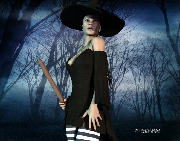 Обои картинки фото 3д графика, люди , people, шляпа, девушка, фон, взгляд