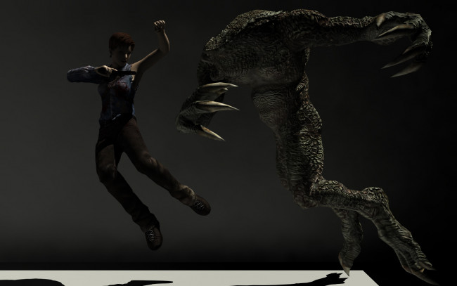 Обои картинки фото 3д графика, фантазия , fantasy, девушка, взгляд, фон, нож, дракон