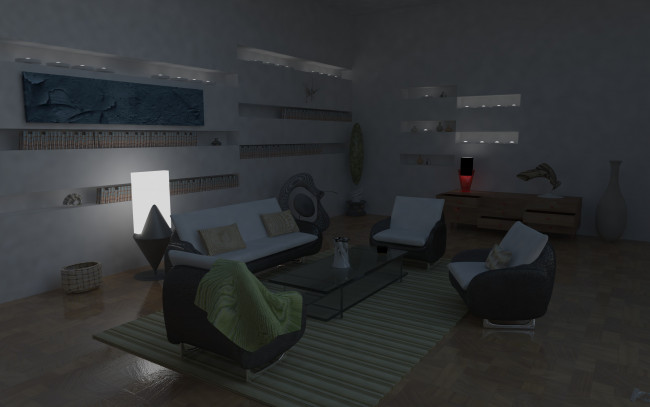 Обои картинки фото 3д графика, реализм , realism, диван, стол, стулья, подушки