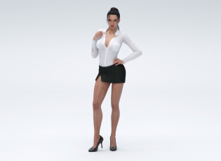 Картинка 3д+графика люди+ people фон взгляд девушка