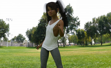 Картинка 3д+графика люди+ people фон взгляд девушка